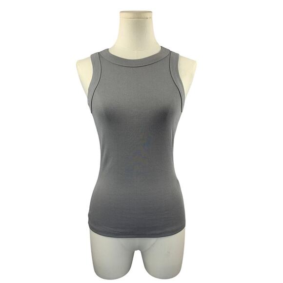 Women's Madewell Gray Soft Stretchy Polyester Tank Top - Size XXS - Picture 1 of 7